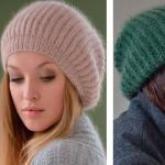 Модные вязаные спицами женские шапки на весну, осень, зиму: описание со схемой