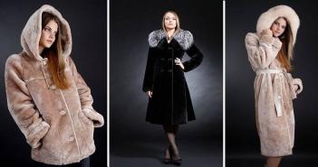 Κομψό μακρύ γούνινο παλτό από μουτόν
